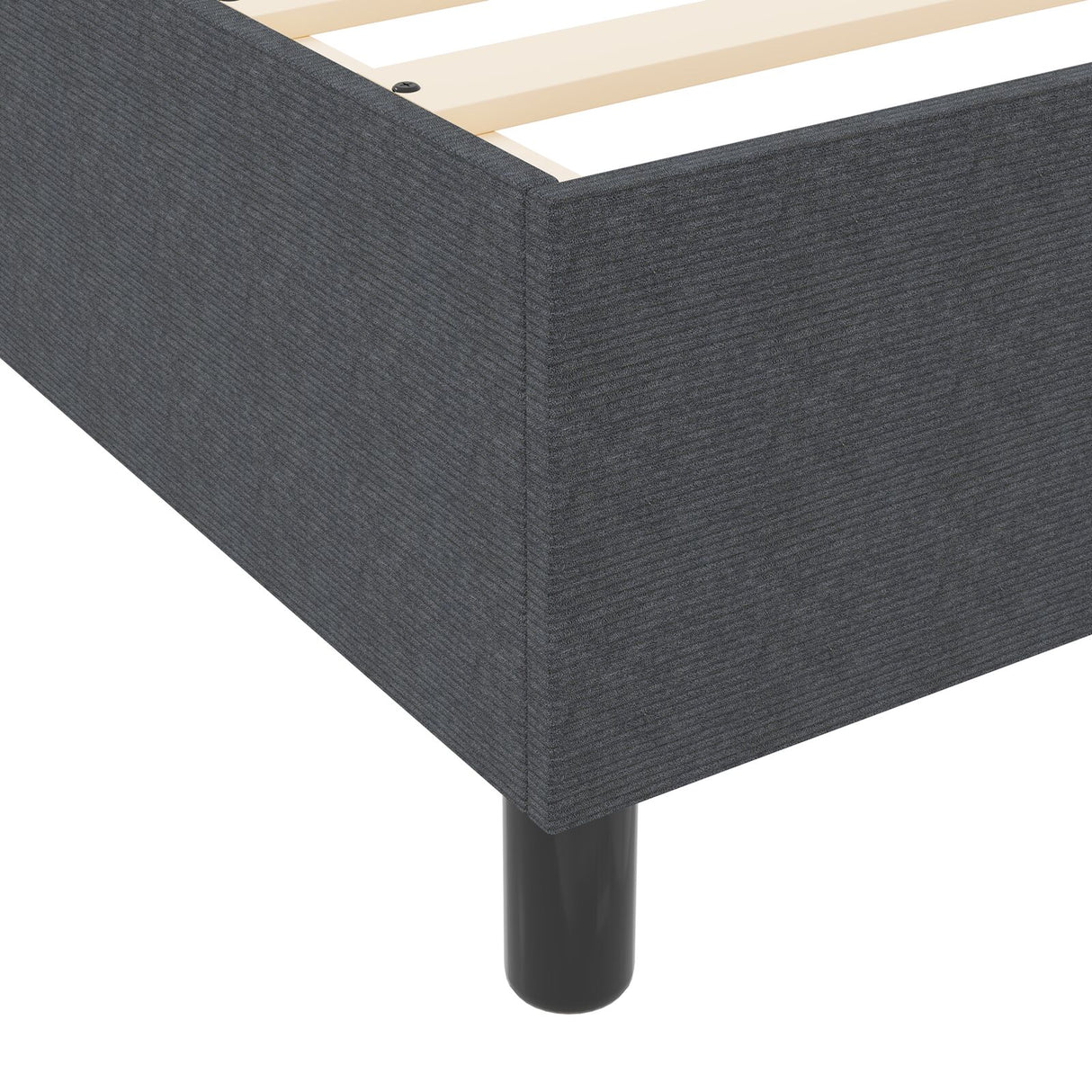 Boxspring Bed met Matras Donkergrijs 80x200 cm Corduroy Stof