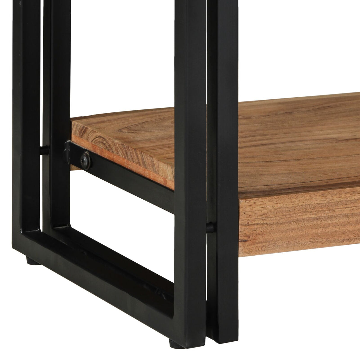 Consoletafel Zwart 90x33x75 cm Massief Acaciahout en Metaal