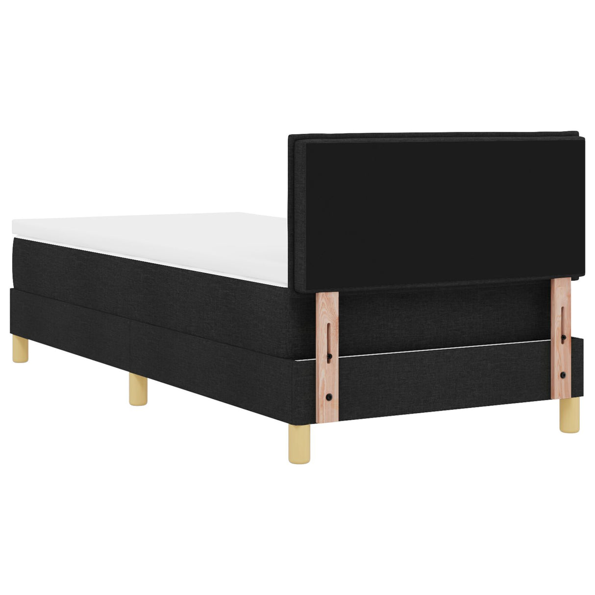 Boxspringbed met Matras Zwart 80x200 cm Stof