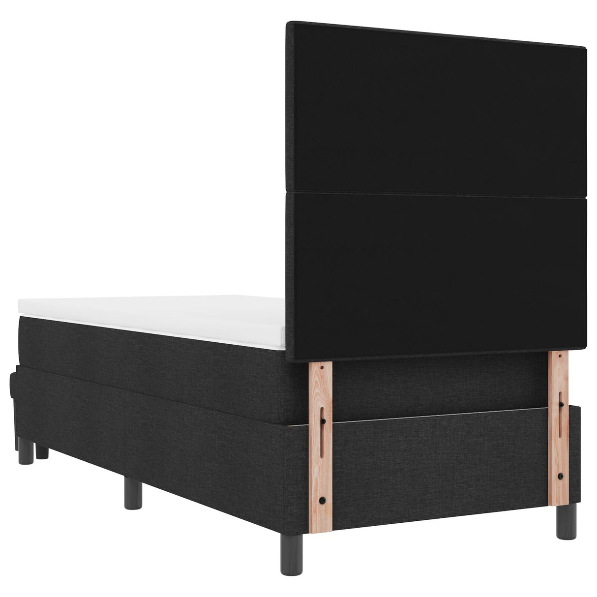 Boxspringbed met Matras & Bank Zwart 90x190 cm Stof