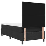 Boxspringbed met Matras & Bank Zwart 90x190 cm Stof