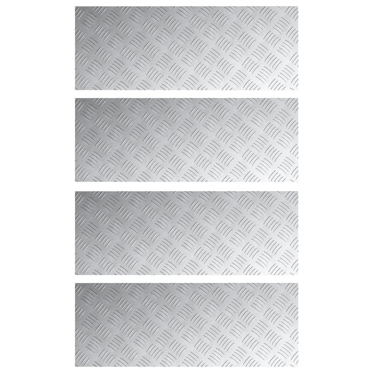 Aluminium Checker Platen 4 st Anti-slip 80x30 cm