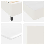 Boxspringbed met Matras Crème 80x200 cm Corduroy Stof