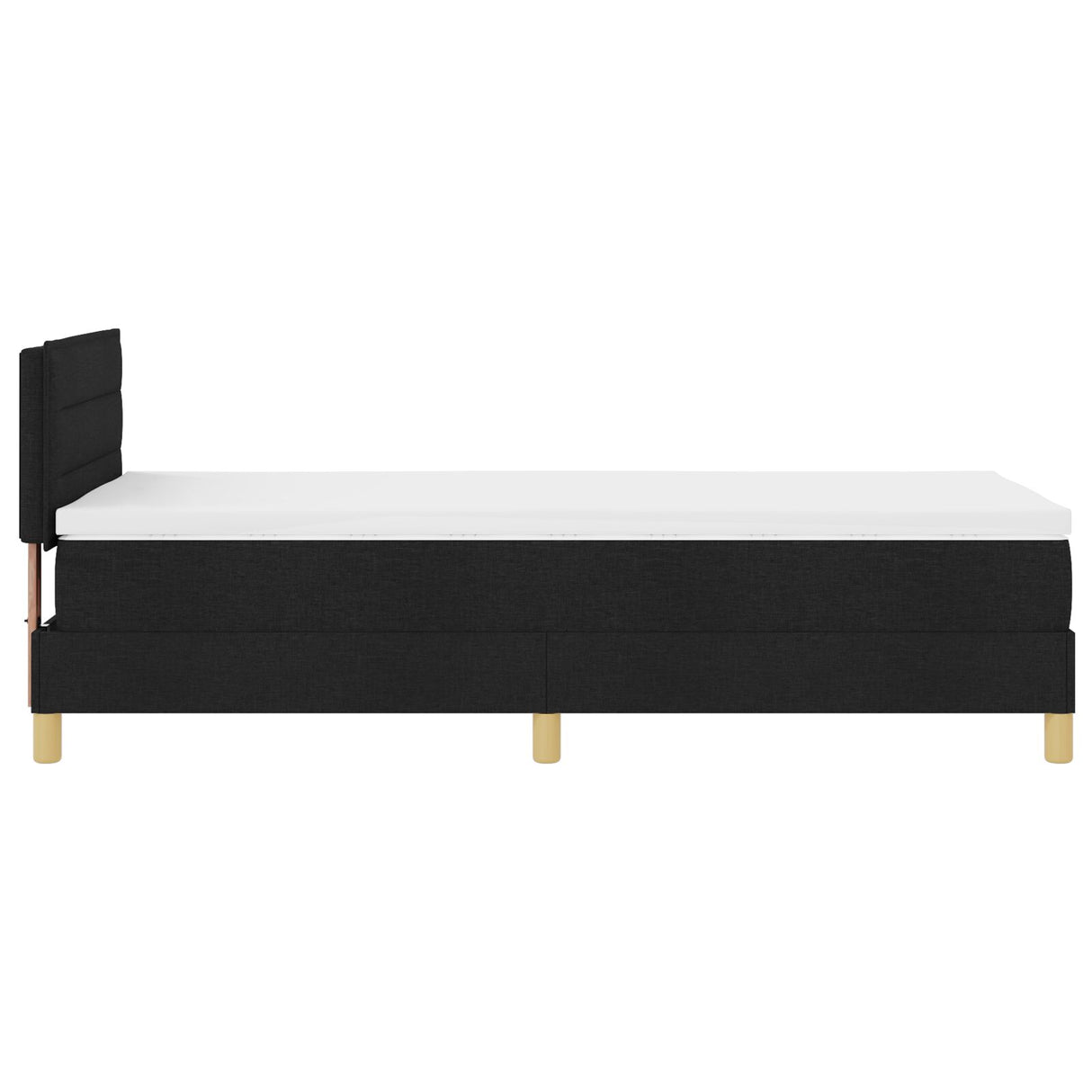 Boxspringbed met Matras Zwart 80x200 cm Stof