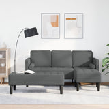 L-vormige Bank Set van 2 Donkergrijs Polyester