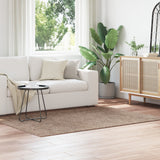 Fluffy Tapijt met Latex Achterkant Bruin 140x200 cm