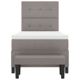 Boxspringbed met Matras & Bank Taupe 90x190 cm Stof
