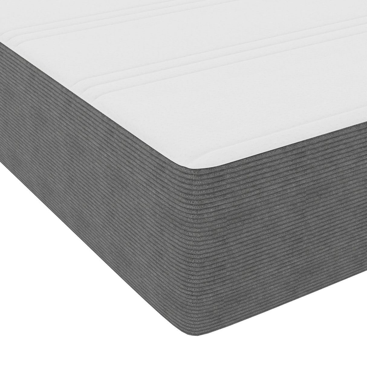 Boxspringbed met Matras Lichtgrijs Klein Dubbel Corduroy Stof