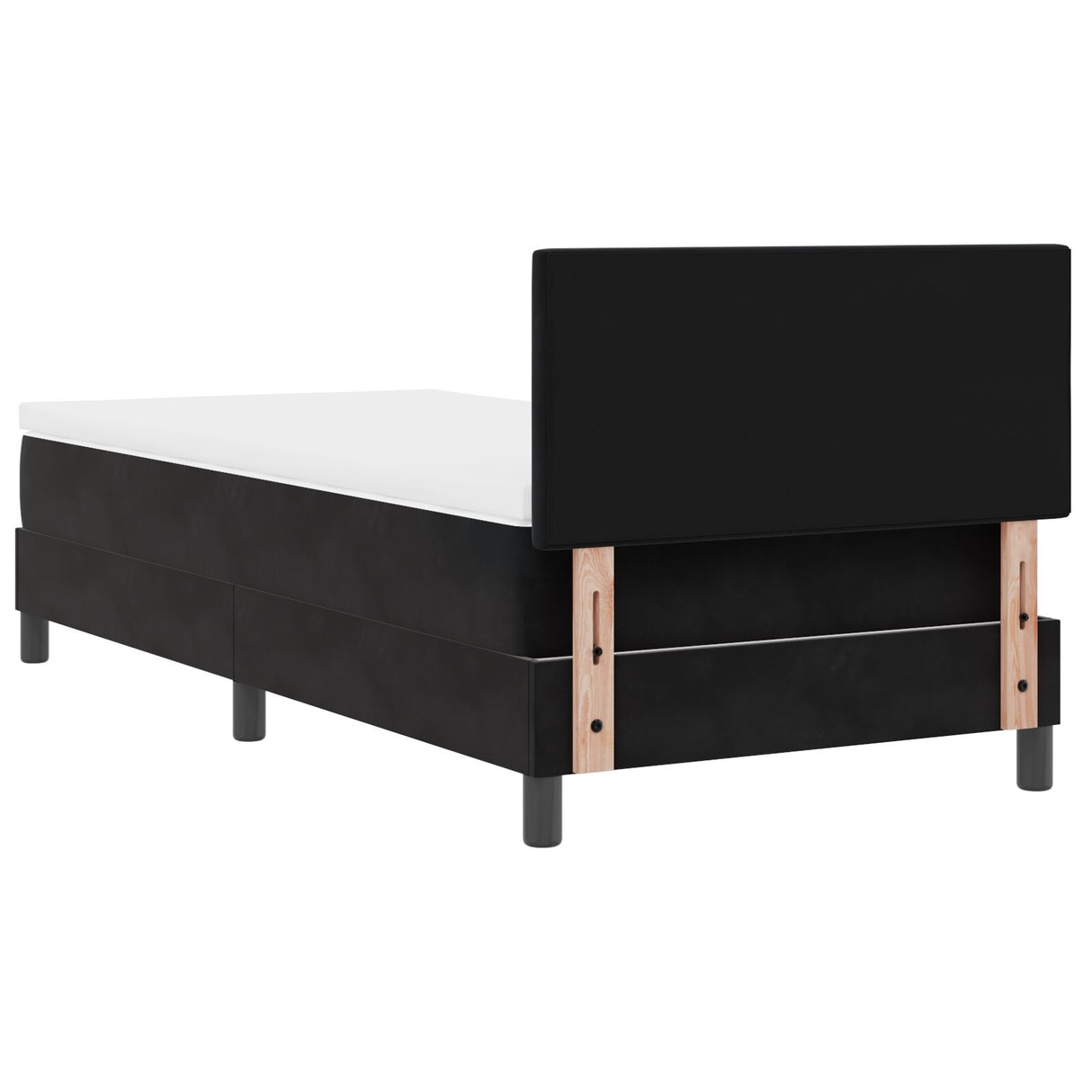 Boxspring Bed met Matras Zwart 80x200 cm Fluweel