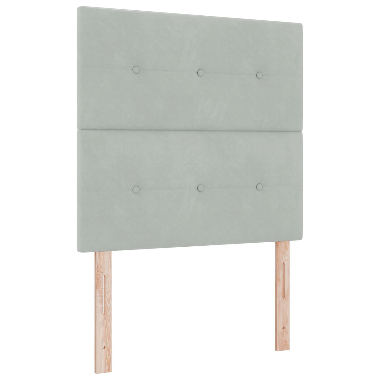 LED Hoofdeinde Lichtgrijs 80 cm Fluweel