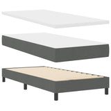 Bedframe met Matras Donkergrijs Stof 90 x 190 cm Bedmatras