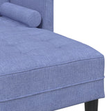 2-delig bankstel met kussens jeans blauw stof