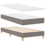Boxspringbed met Matras Taupe 80x200 cm Stof