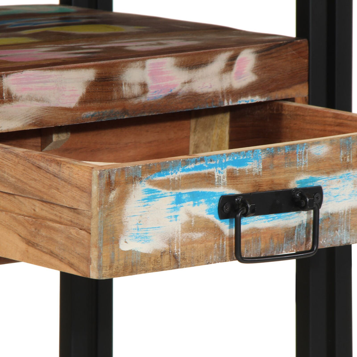 Bijzettafels Meerkleurig 90x33x75 cm Massief Gerecycled Hout & Metaal
