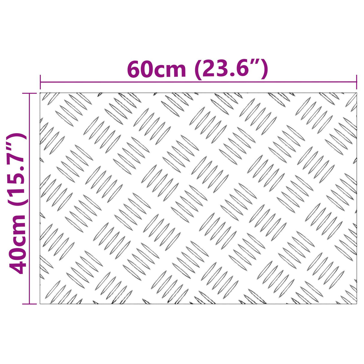Aluminium Ruitplaten 2 stuks Antislip 60x40 cm