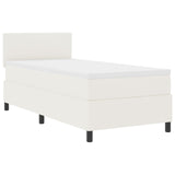 Boxspring Bed met Matras Crème 80x200 cm Corduroy Stof