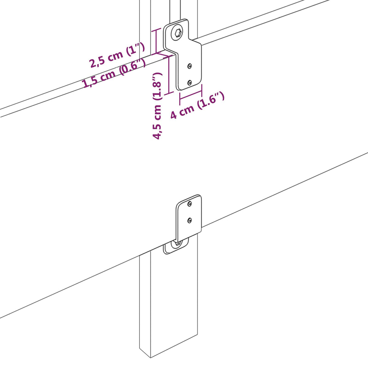 Hoofdbord Donkergrijs Stof 90 cm Rechthoekig Modern