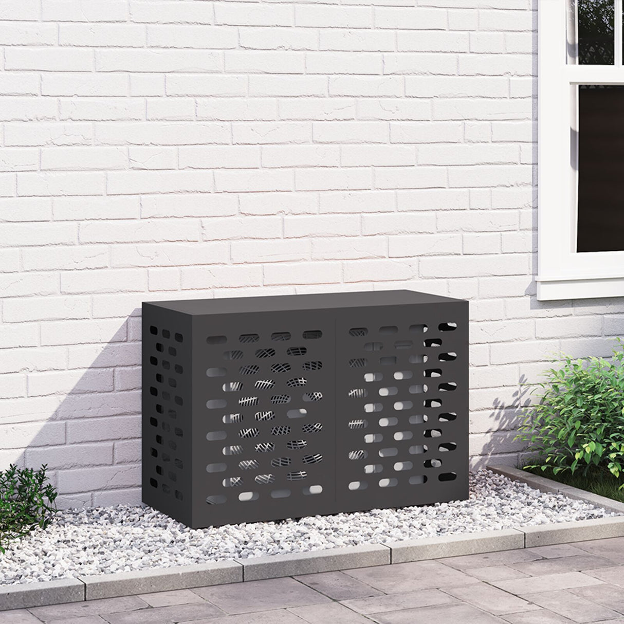 Aircohoes Zwart 90x40x60 cm Staal