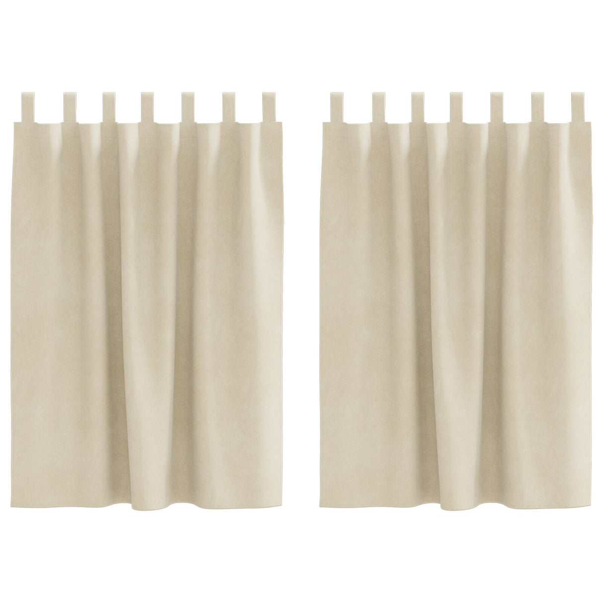 Blackout Gordijnen met Hanging Lussen 2 stuks Crème Velours