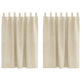 Blackout Gordijnen met Hanging Lussen 2 stuks Crème Velours
