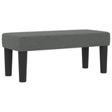 Boxspring Bed met Matras & Bank Donkergrijs 80x200 cm Stof
