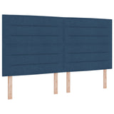 LED Hoofdbord Lijnen Ontwerp Blauw 90 cm Stof
