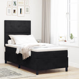 Boxspring Bed met Matras Zwart 80x200 cm Velvet