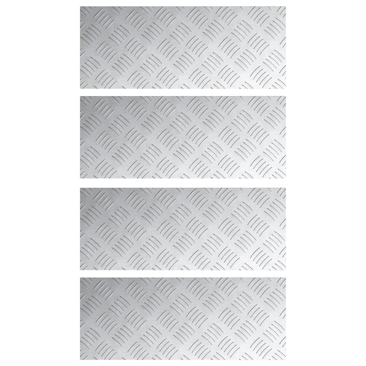 Aluminium Checkerpunt 4 stuks Antislip 50x20 cm