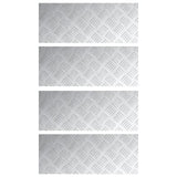 Aluminium Checkerpunt 4 stuks Antislip 50x20 cm