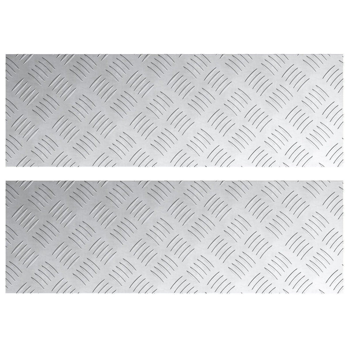 Aluminium checkerplaten 2 stuks anti-slip 75x25 cm