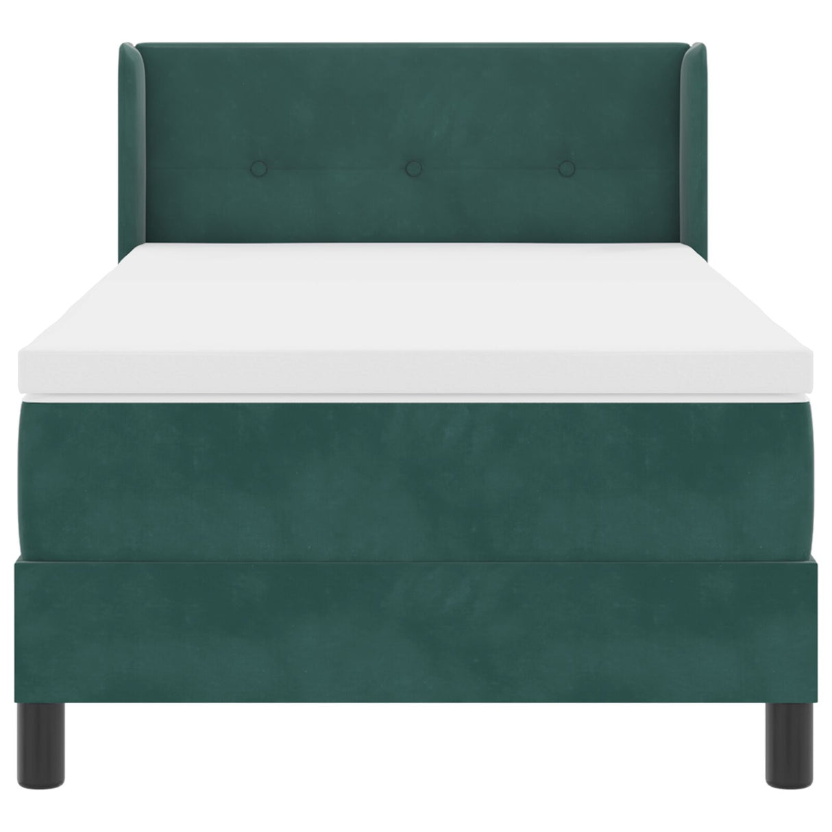 Boxspringbed met Matras Donkergroen 90x190 cm Fluweel