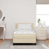 Bedframe met Matras Beige Stof 90 x 190 cm Bed Matras