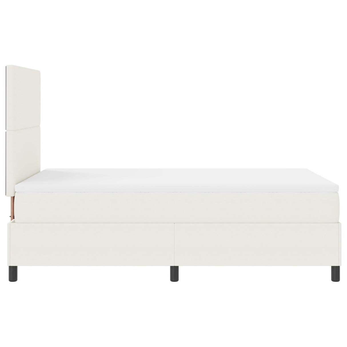 Boxspringbed met Matras Crème Kleine Dubbele Corduroy Stof