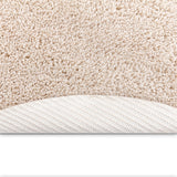 Shaggy Tapijt met Latex Achterkant Crème ø90 cm