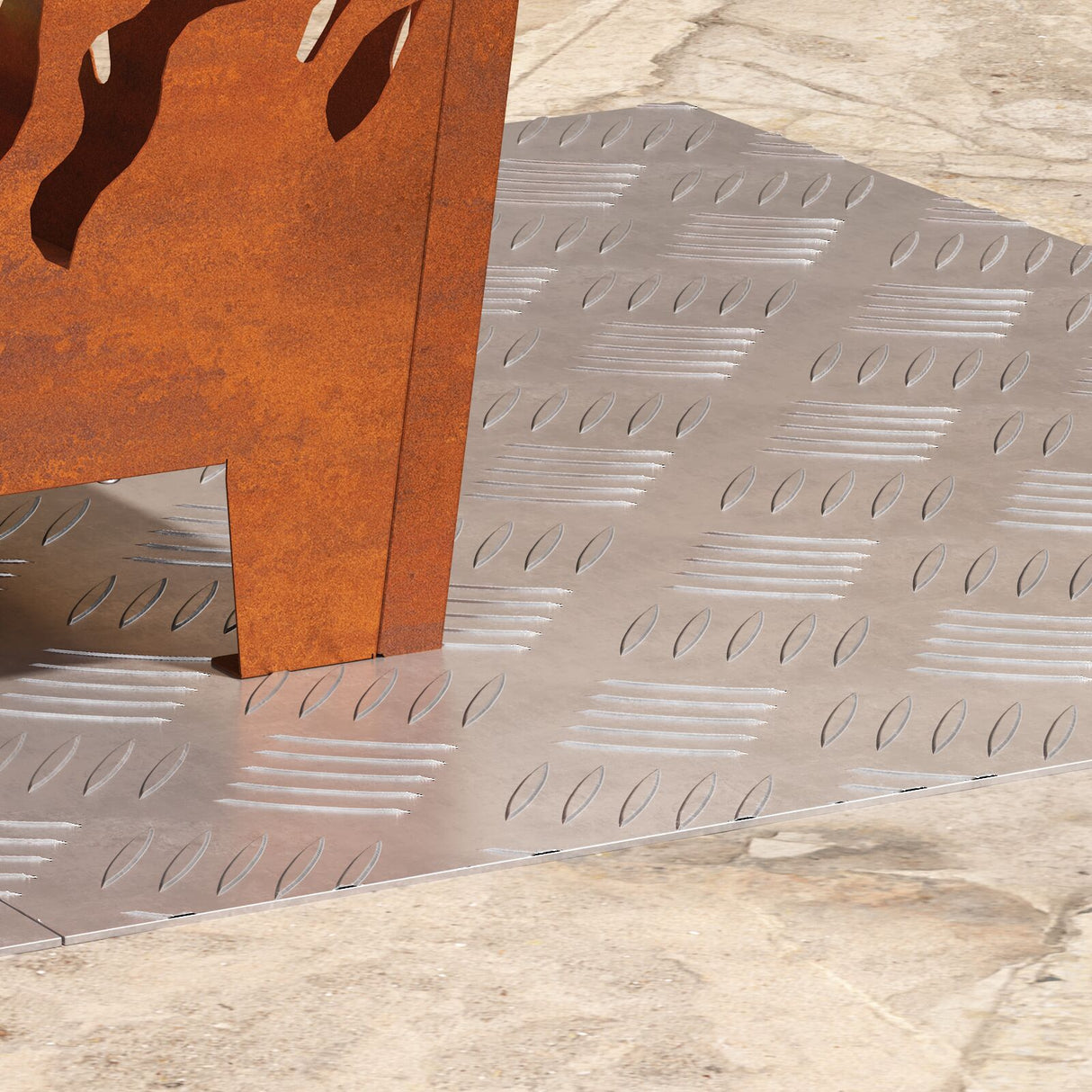 Aluminium Checker Platen 2 stuks Antislip 60x50 cm