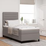 Boxspring Bed met Matras Taupe 80x200 cm Stof