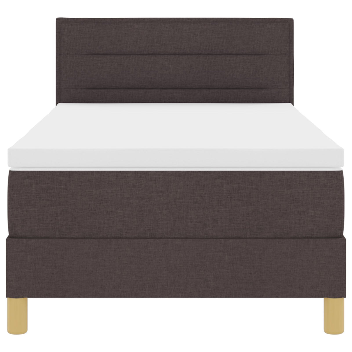 Boxspringbed met Matras & LED Donkerbruin 90x190 cm Stof