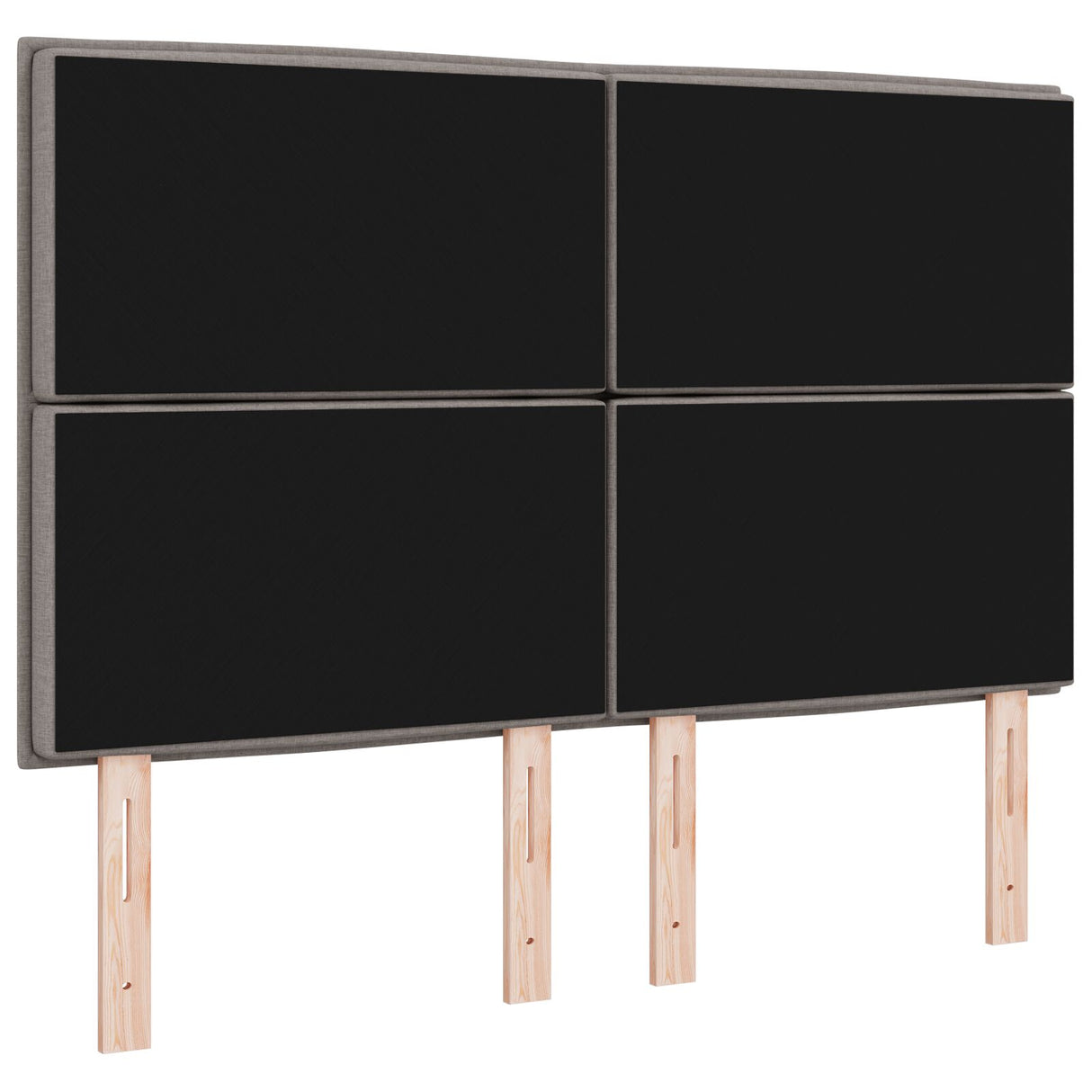LED Hoofdbord Lijnen Ontwerp Taupe 80 cm Stof