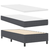 Boxspring Bed met Matras Donkergrijs 80x200 cm Corduroy Stof