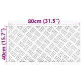Aluminium Checker Platen 4 st Anti-Slip 80x40 cm