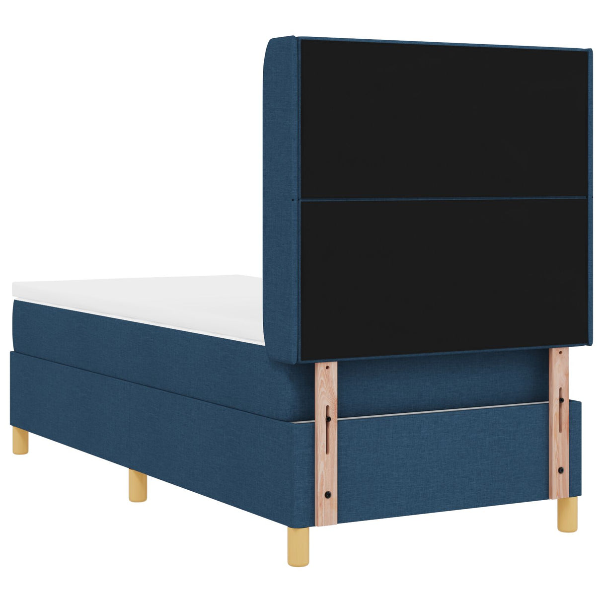 Boxspringbed met Matras Blauw 80x200 cm Stof