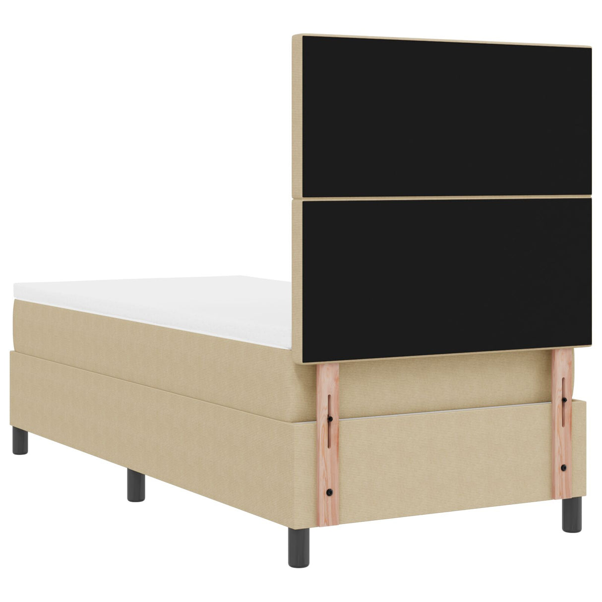 boxspringbed met matras & LED licht Groen Grijs 80x200 cm Corduroy stof