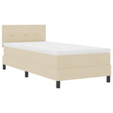 Bedframe met Matras Beige Stof 90 x 190 cm Bed Matras