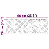Aluminium Checker Platen 4 stuks Anti-Slip 60x20 cm