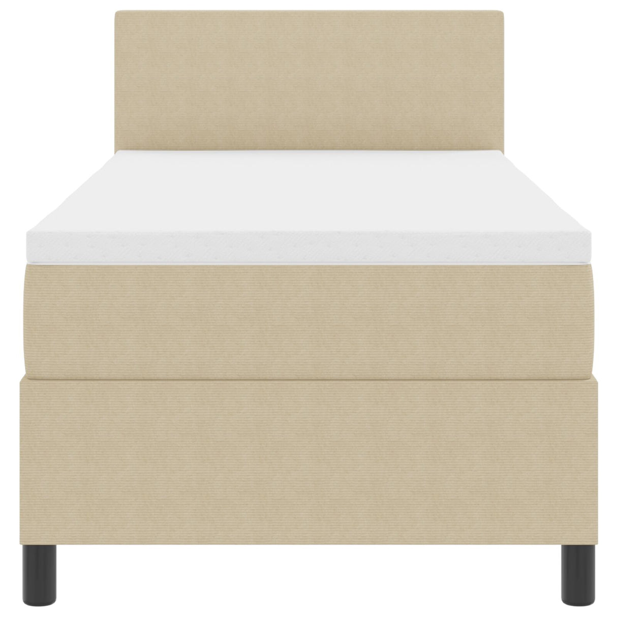 Boxspringbed met matras & LED licht groen grijs eenpersoons ribfluwelen stof