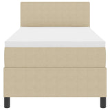 Boxspringbed met matras & LED licht groen grijs eenpersoons ribfluwelen stof
