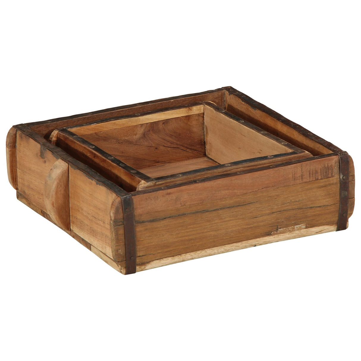 2-Delige Diensten Set Massief Hout Gerecycled