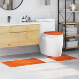 3-delige Badmat Set Oranje Polypropyleen Antislip