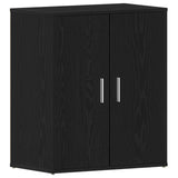Schoenenkast Zwart Eiken 60x35x70 cm Bewerkt Hout