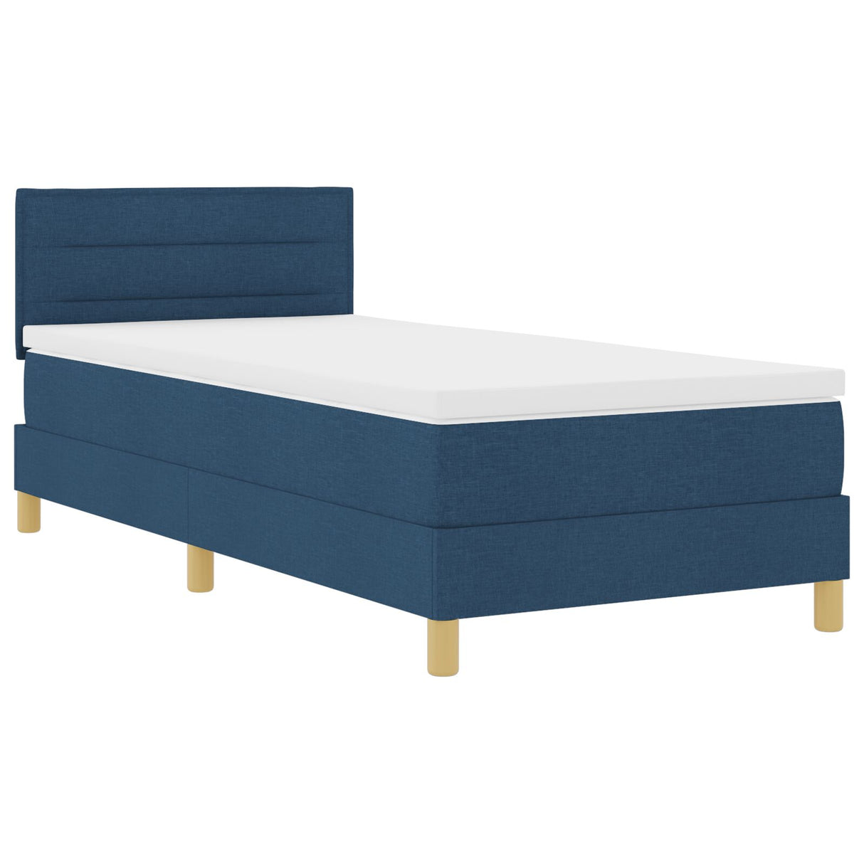Boxspring Bed met Matras Blauw 80x200 cm Stof